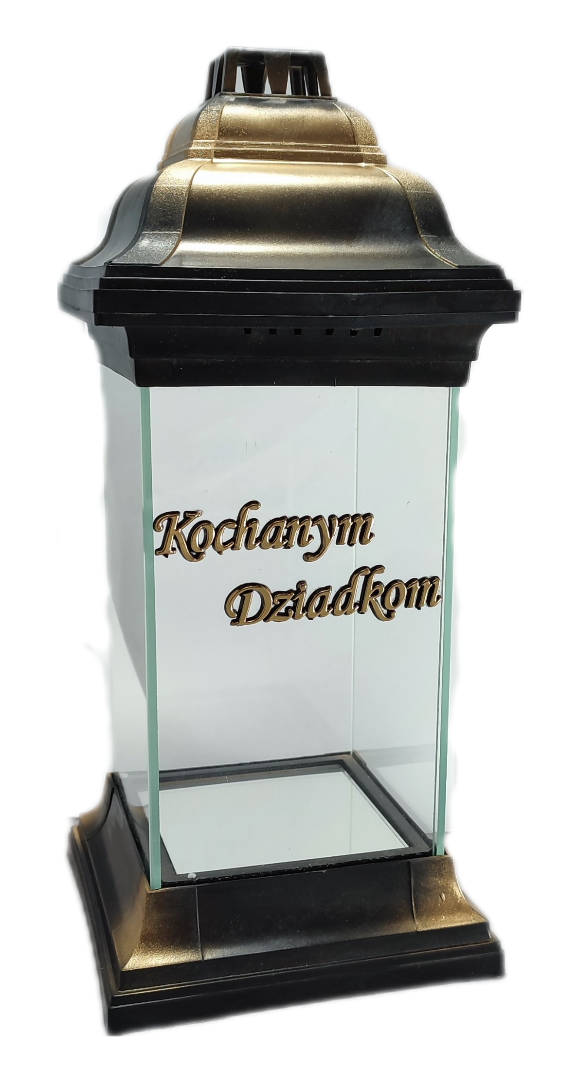 Znicz Kochanym Dziadkom złoty