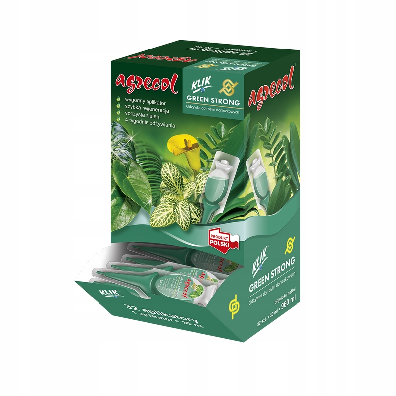 Nawóz Agrecol do Zielonych doniczkowych Strong 30ml ampułka 1 szt