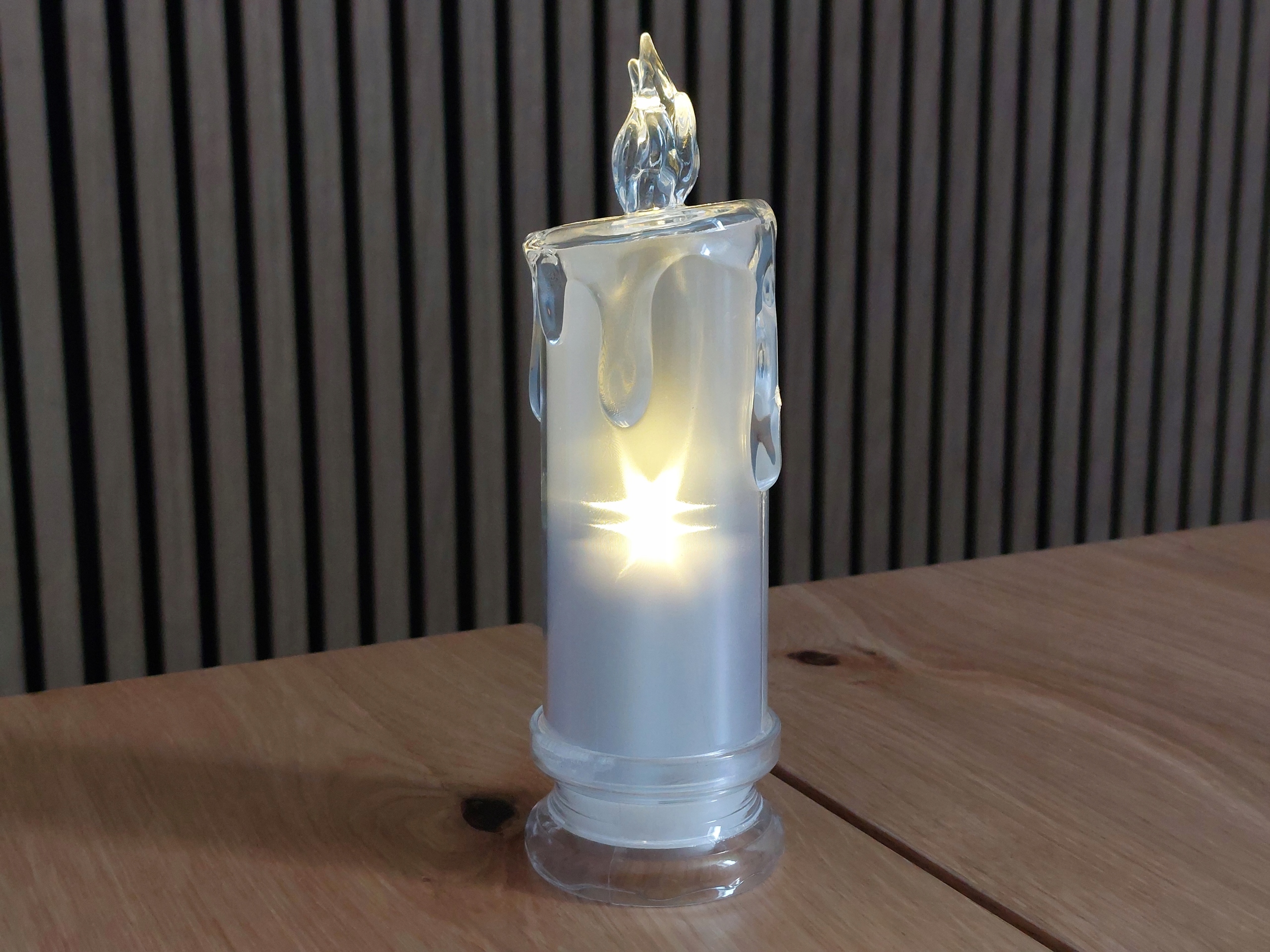 Świeca AKRYLOWA LED na baterie 18 cm HOLOGRAFICZNY EFEKT - obrazek 9