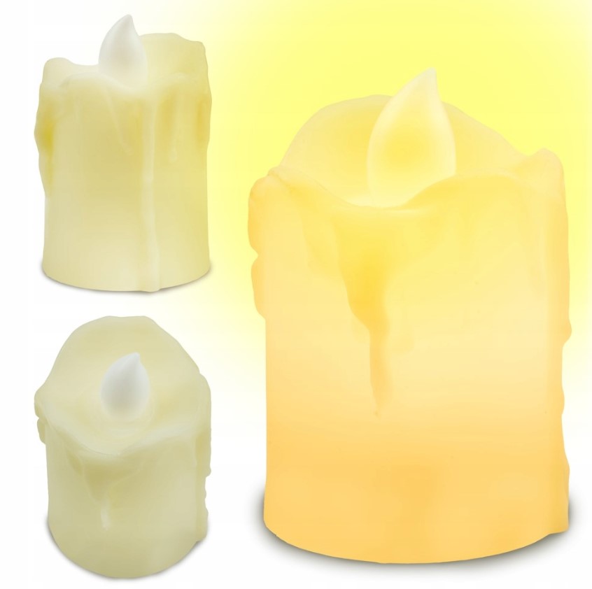 ŚWIECA Świeczka NA BATERIE 6 cm Lampion WKŁAD Świeczka LED Wosk Płomień - obrazek 2