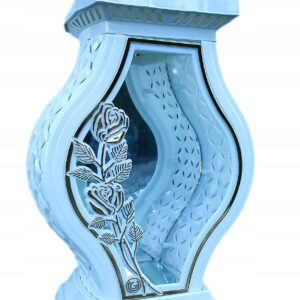 ZNICZ lampion XXL PIĘKNY róża elegancki i nowoczesny złoty 38cm biały