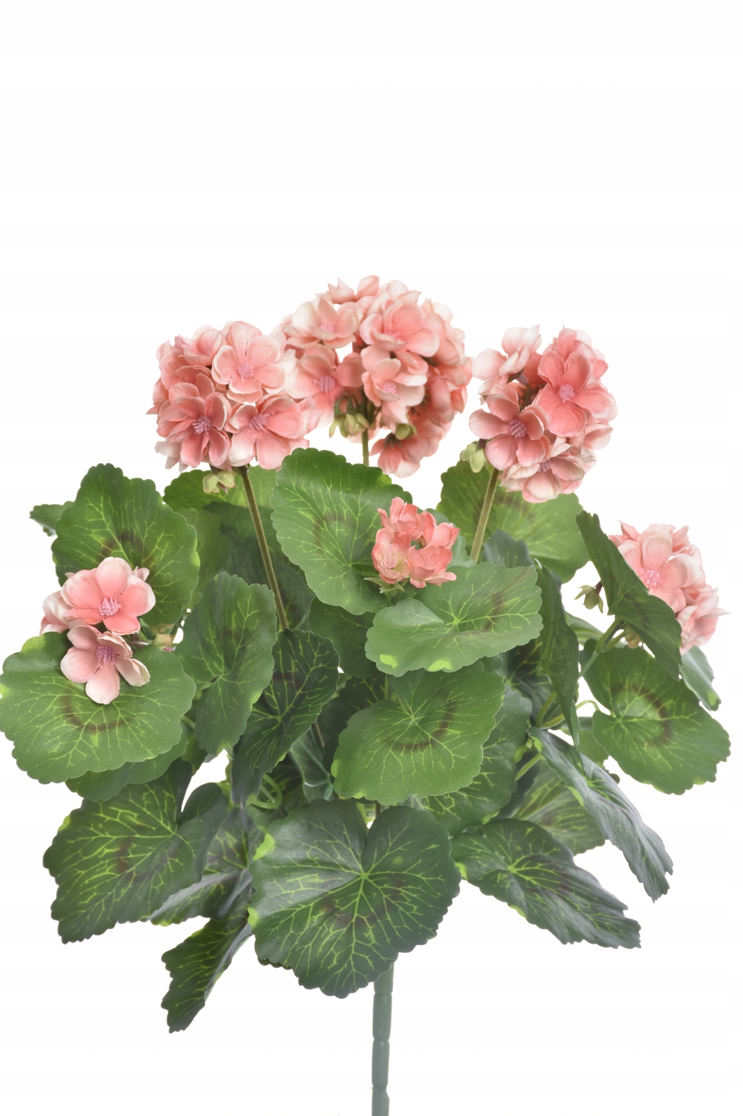 Pelargonia sztuczna bukiet kwiatów łososiowa