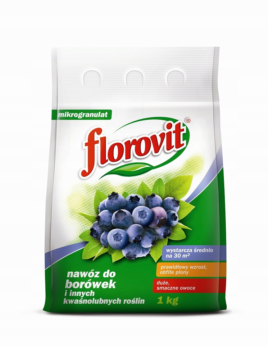 Nawóz wieloskładnikowy do borówek i kwaśnolubnych 1kg Florovit