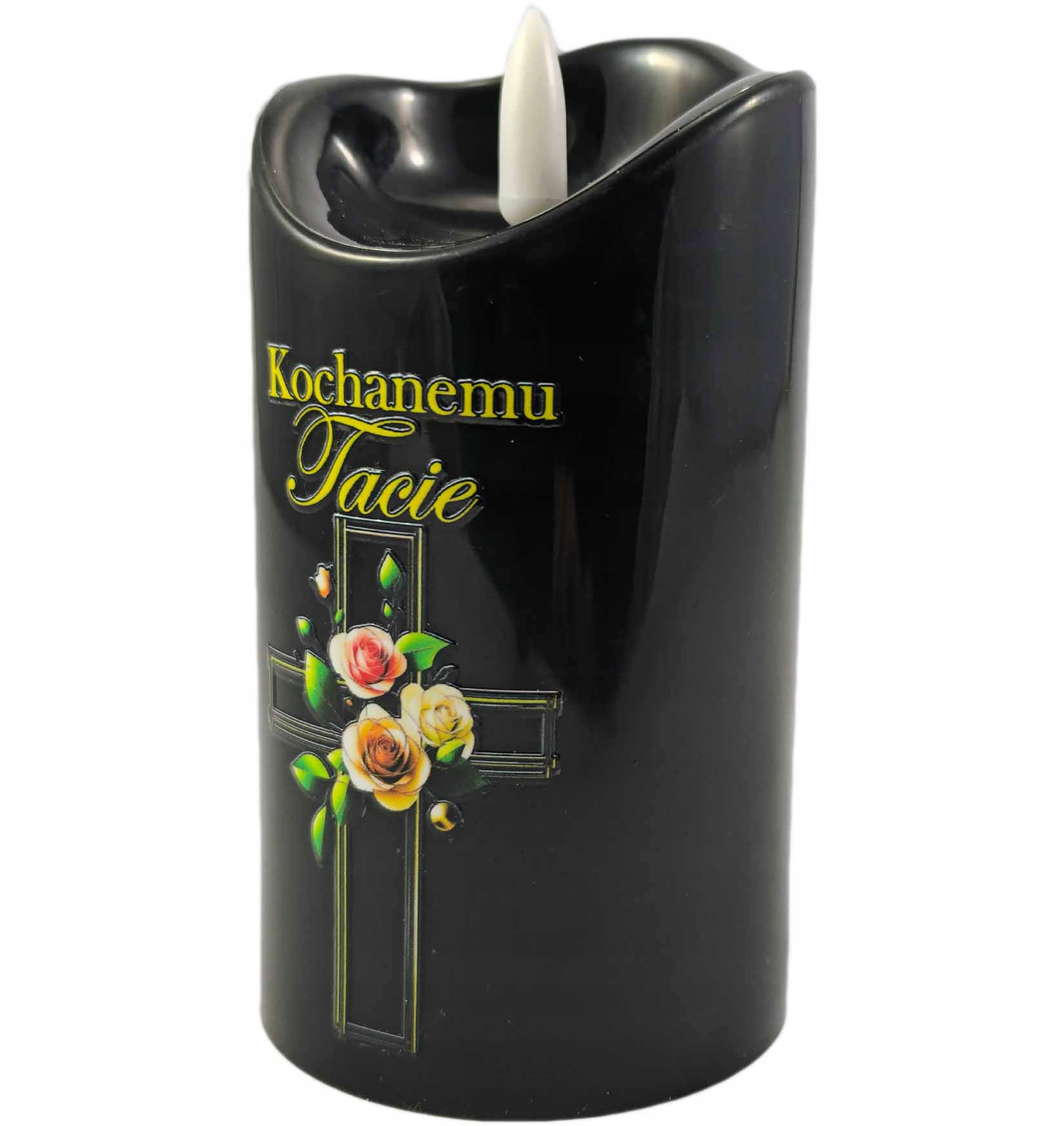 Świeca LED z płomieniem i dedykacją Kochanemu Tacie - obrazek 2