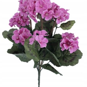 Pelargonia różowofioletowa sztuczna do doniczki na taras balkon