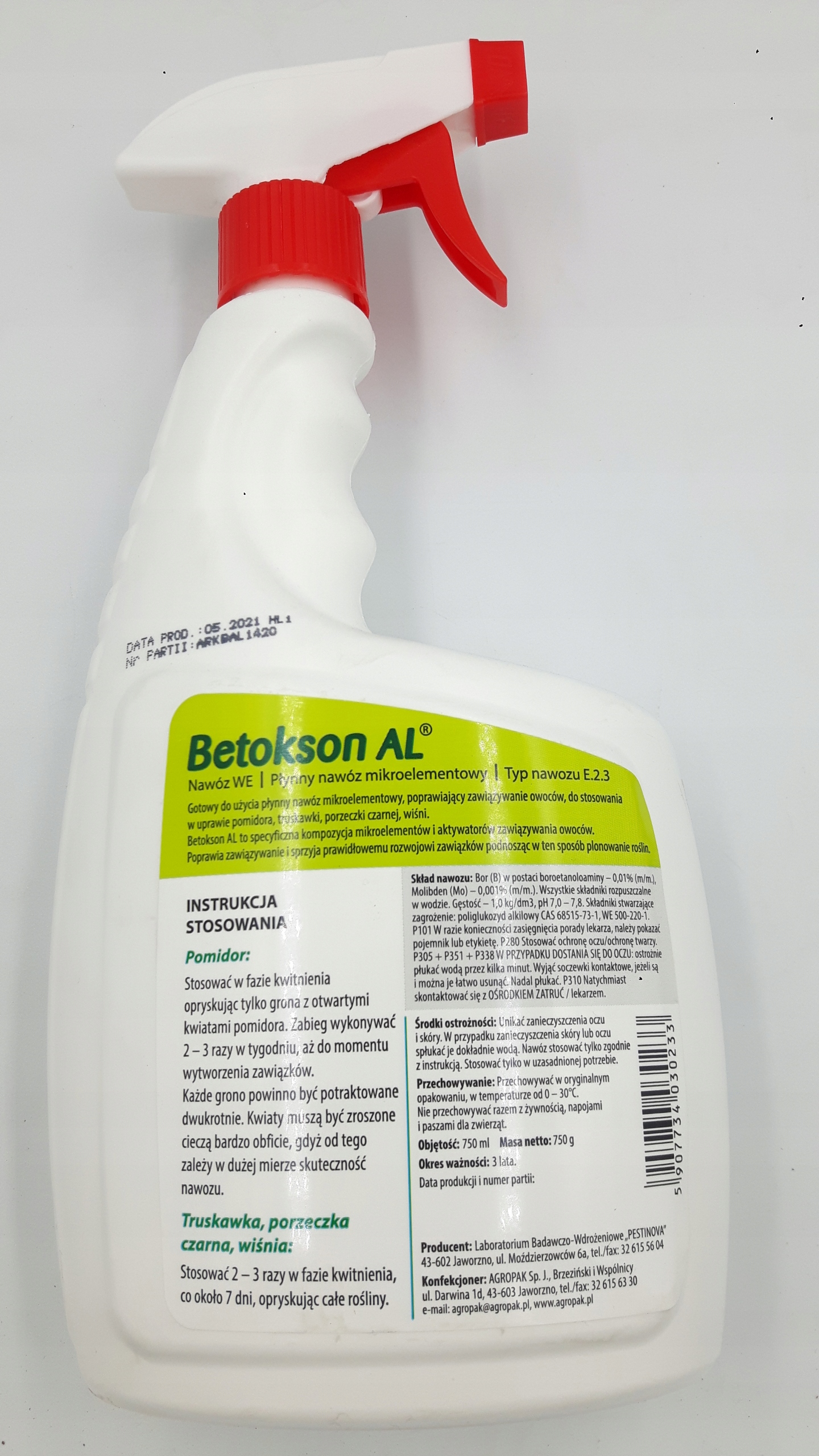 Nawóz BETOKSON - 750 ml AGROPAK do zapylania pomidorów - obrazek 5