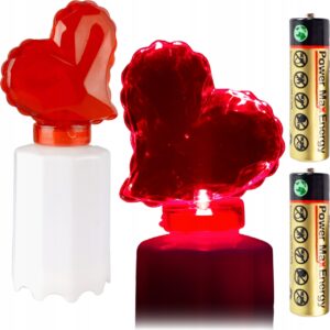 Świeca led SERCE czerwone Cortina 13,5 cm