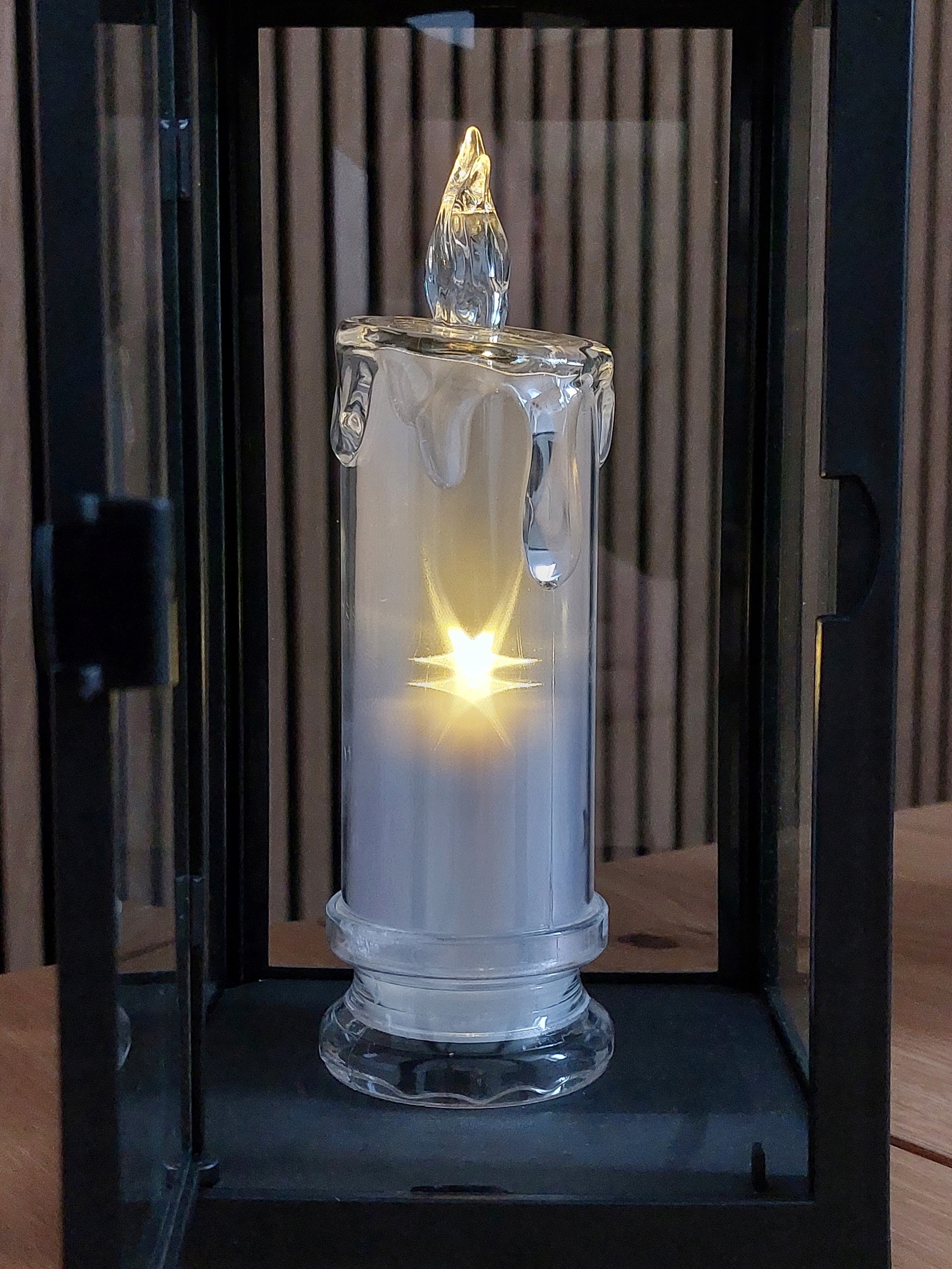 Świeca AKRYLOWA LED na baterie 18 cm HOLOGRAFICZNY EFEKT - obrazek 8