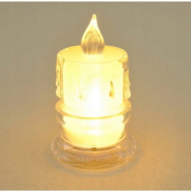 ŚWIECA LED ŚWIECZKA OZDOBNA WKŁAD LED DO ZNICZY 8cm 1szt - obrazek 2