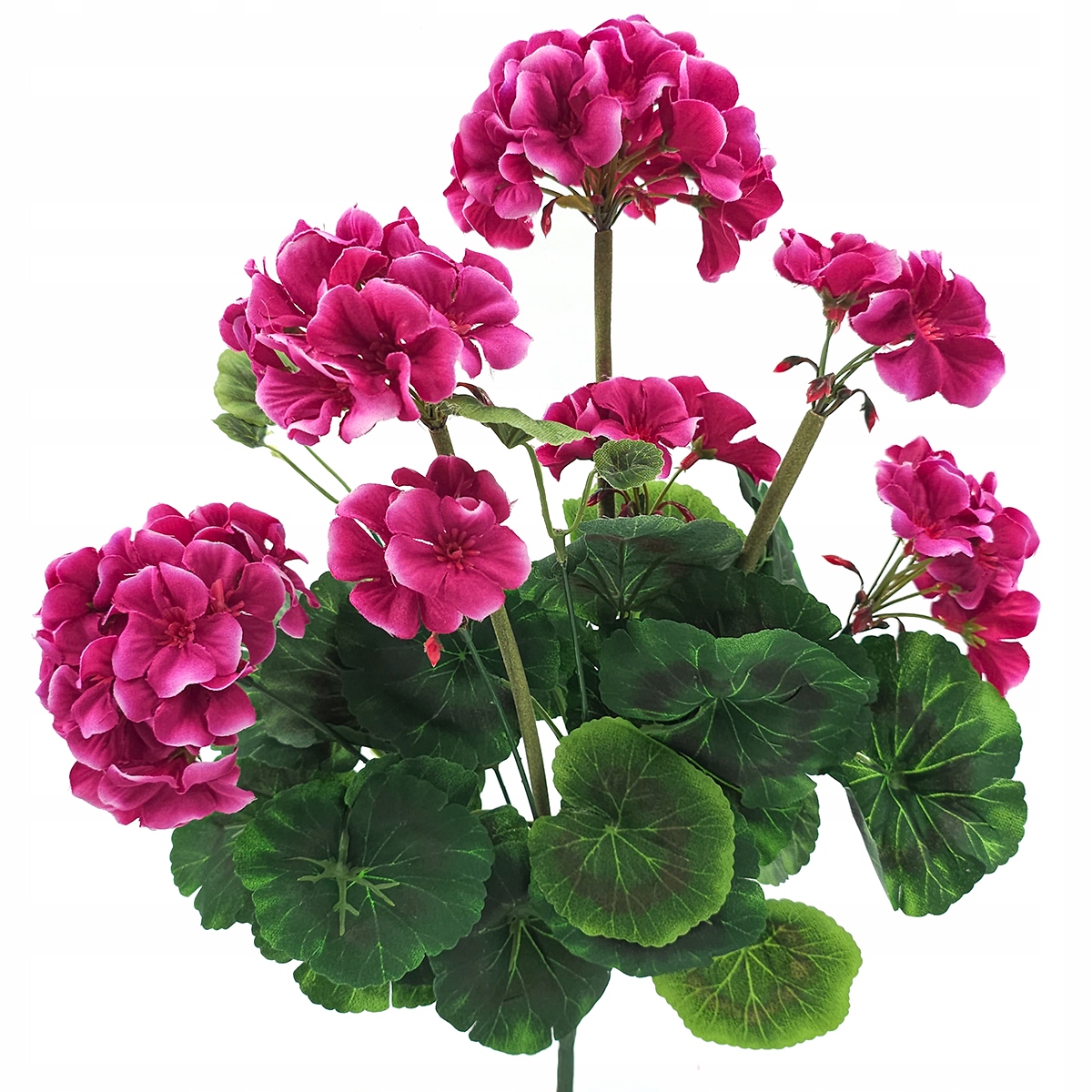 Pelargonia sztuczna bukiet kwiatów kolor fuksja