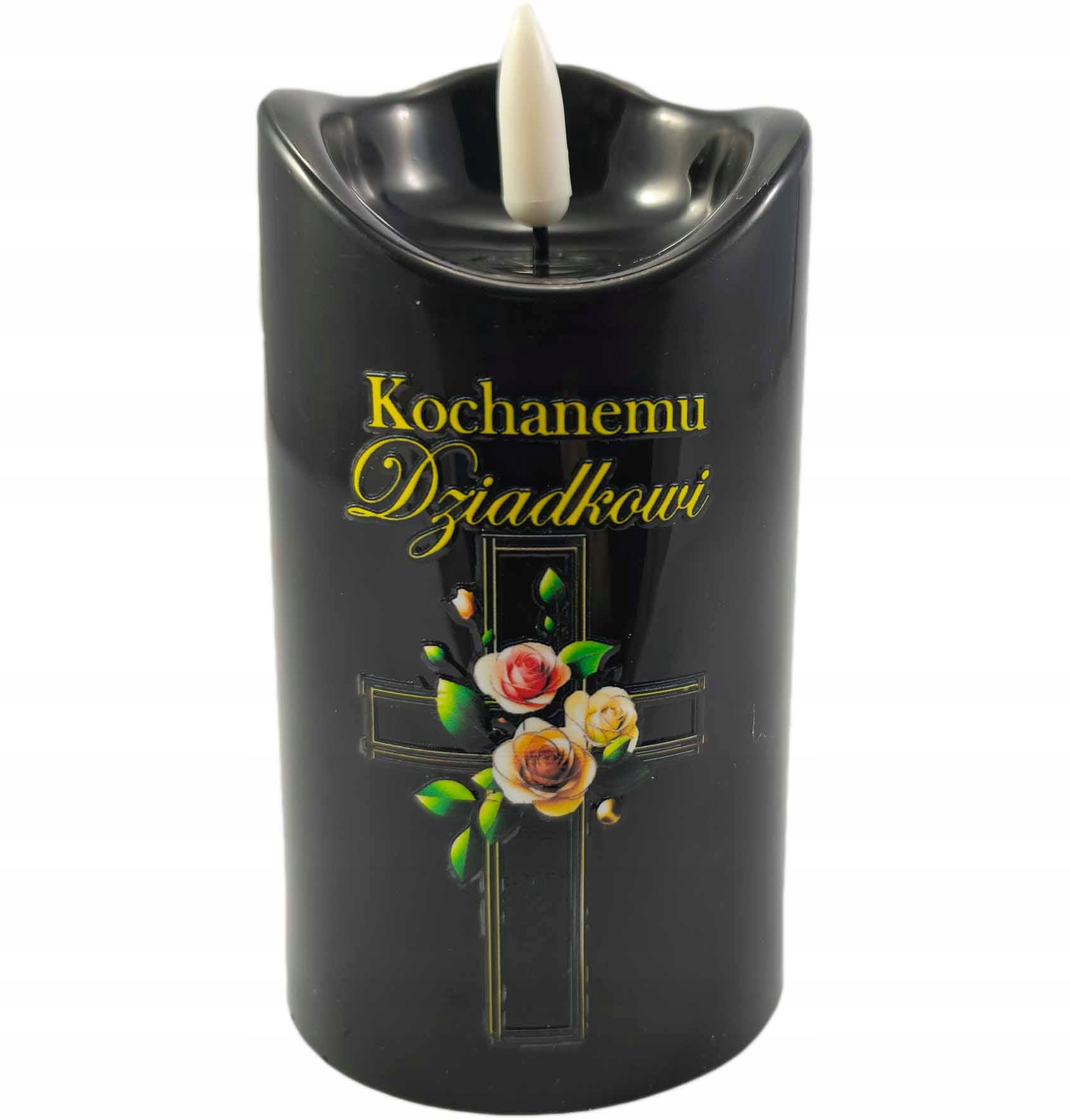 Świeca LED z płomieniem i dedykacją Kochanemu Dziadkowi - obrazek 2