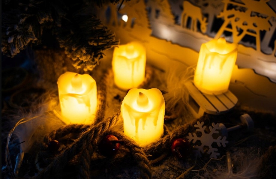 ŚWIECA Świeczka NA BATERIE 6 cm Lampion WKŁAD Świeczka LED Wosk Płomień - obrazek 5