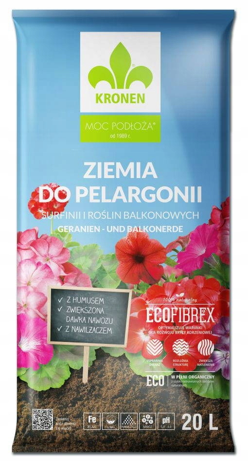 KRONEN ZIEMIA DO PELARGONII SURFINII ROŚLIN BALKONOWYCH 20L