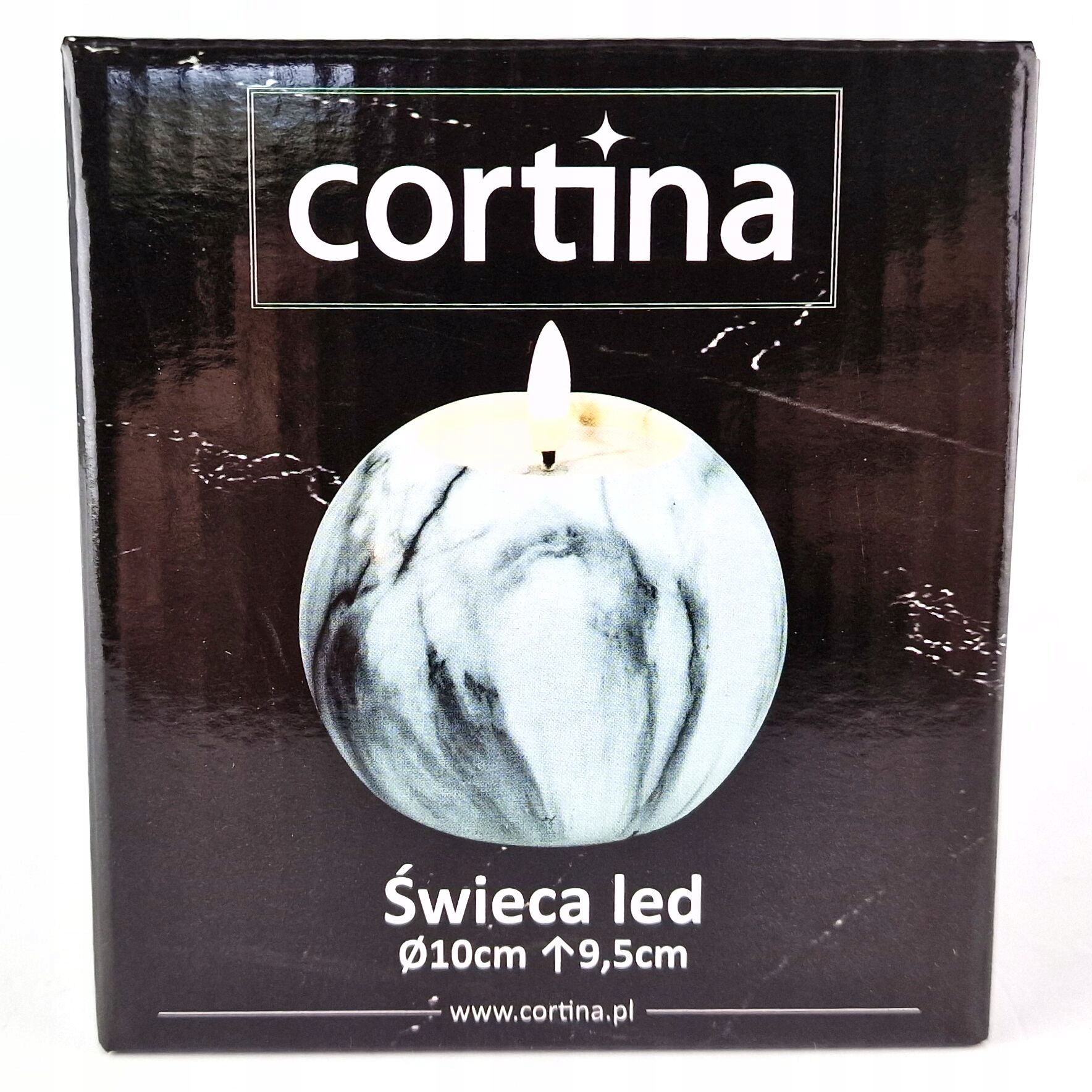 Świeca LED na baterie KULA znicz MARMUR - obrazek 7