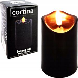 Wkład led do zniczy Cortina 9,5 cm black