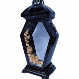 ZNICZ lampion XXL PIĘKNY krzyż elegancki i nowoczesny złoty 38cm