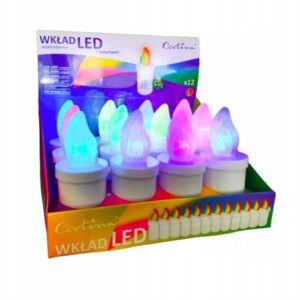 Wkład led do zniczy Cortina 11 cm zmienia kolor 1 szt