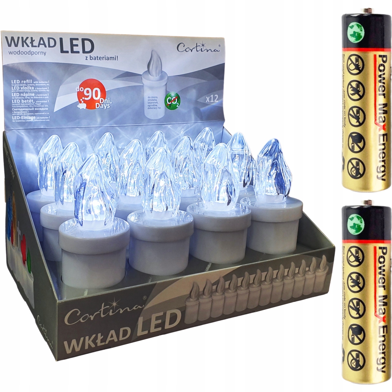 WKŁAD LED do zniczy elektryczny baterie 12 szt ŚWIECZKA - obrazek 6