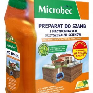 Microbec ULTRA Bakterie Preparat Proszek DO SZAMB 1kg + BIO ŻEL do WC 500ml