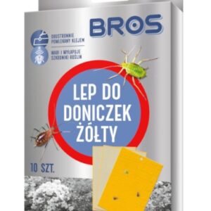 LEP do doniczek żółty, na mszyce ziemiórki i szkodniki 10 szt. BROS