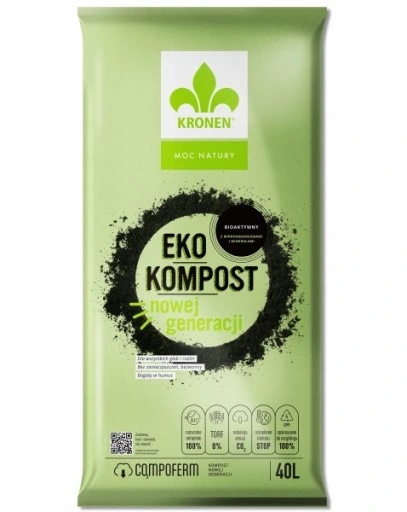EkoKompost Kronen 40 l pH 7,5-9,0 humus ziemia podłoże